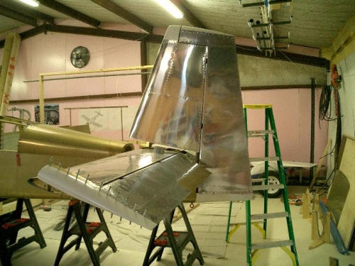 Here you can see the VS, rudder, and one of the elevator fairings in place.