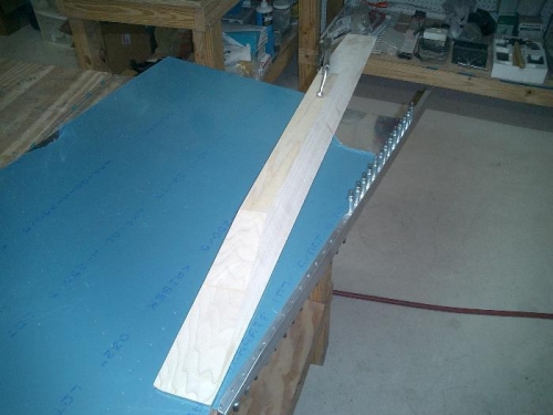 Angles attached and form block in place.