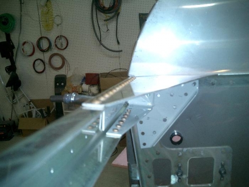 Some of the rivets in the firewall bracket.