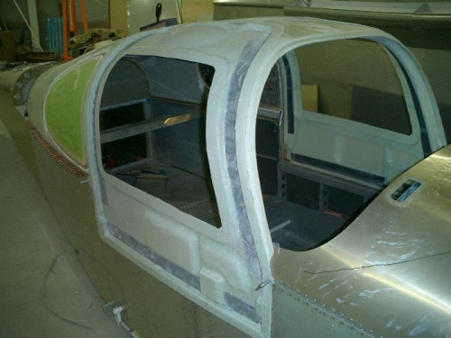 Outer shell in place on cabin top