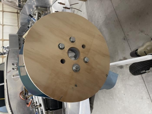 CNC cut plywood spinner mockup