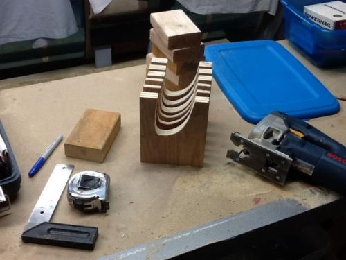 Making form blocks to shape leading edge