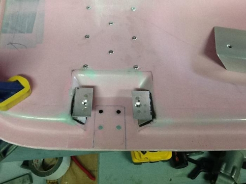 Hinge brackets attached