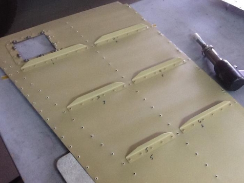 Cargo bay panel with stiffeners
