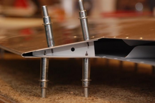 Elevator riblet in place