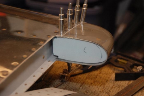 Prep up for closing the end with fiberglass