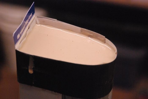 Tip dam after adding epoxy