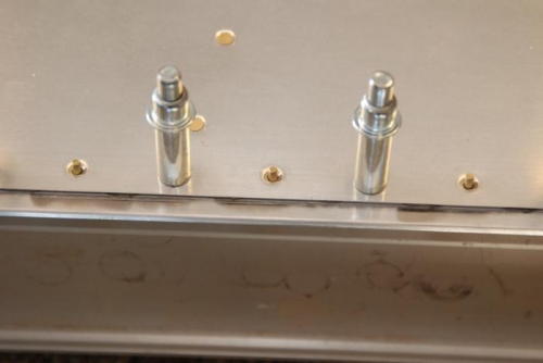 Alternate rivets ready for setting