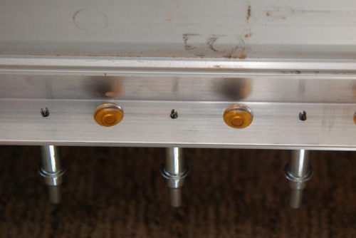 View of drilled stiffener angle