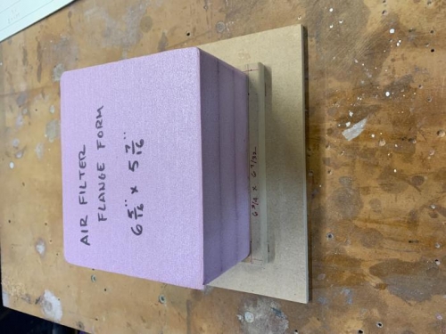 Start fo the form for the filter that will mount to the ramp.