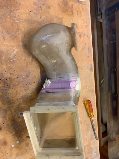 Inside edge of snorkel, not yet trimmed