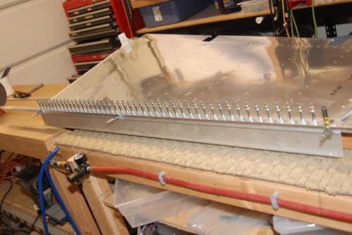 All the happy clecos keeping the edge straight