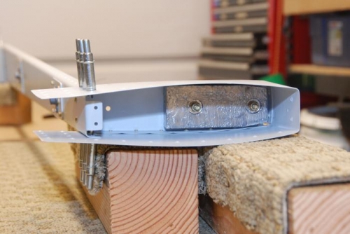 Dry-fitting the counterweight