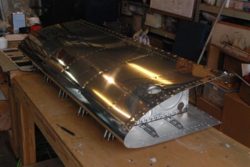 Left top skin riveted