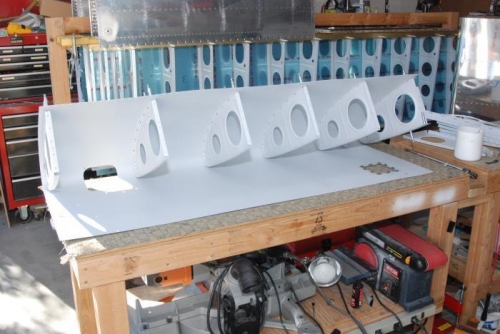 Beginning to cleco up the LE