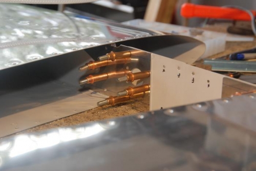 Reinforcement plate cleco'ed in place