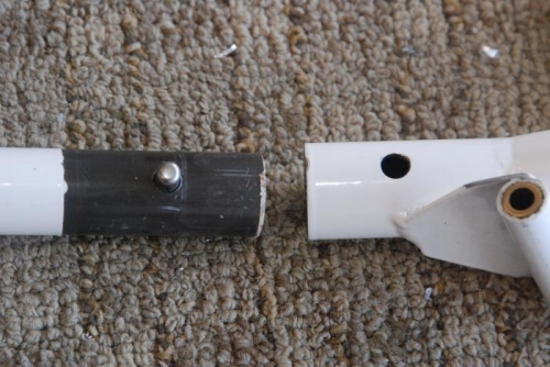 Spring pushbutton mod on copilot's stick.