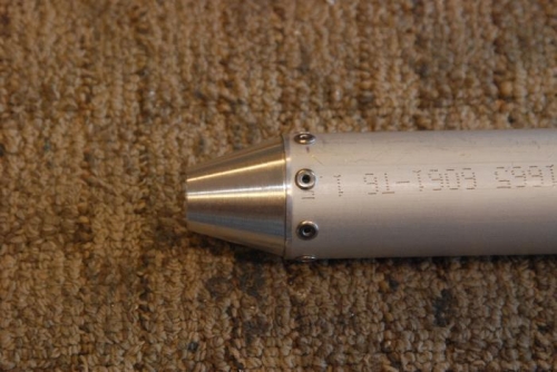 Main pushrod end riveted in place.