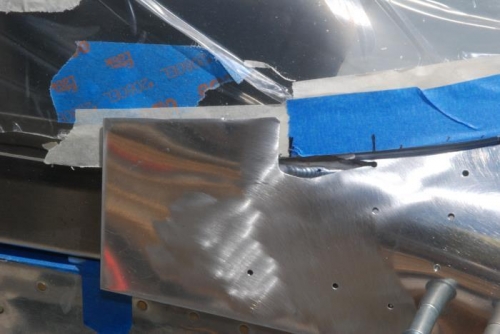 Canopy skin ears over plexi