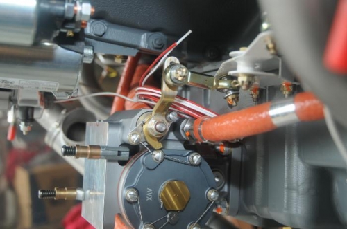 Mixture bracket in place