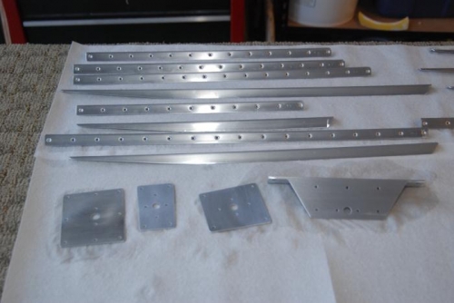 Rudder parts cleaned and ready for priming