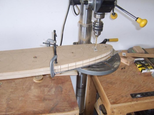 Drilling Jig Pin Holes in Blanks
