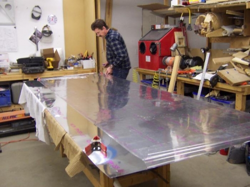 Laying Plastic Layout Sheet on the Panel