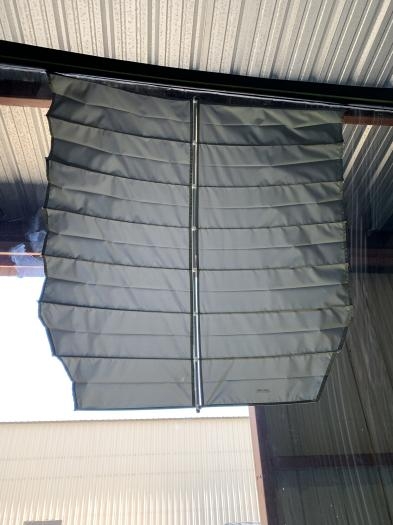 Sunshade attached to the canopy.
