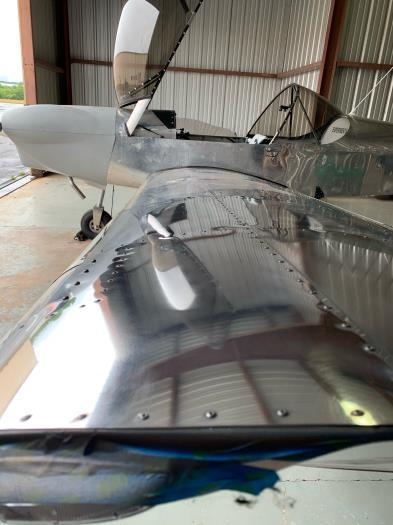 After picture of the left wing, front half polished.