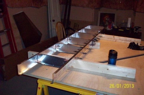 The core of the horizontal stabilizer skeleton minus two tip ribs.