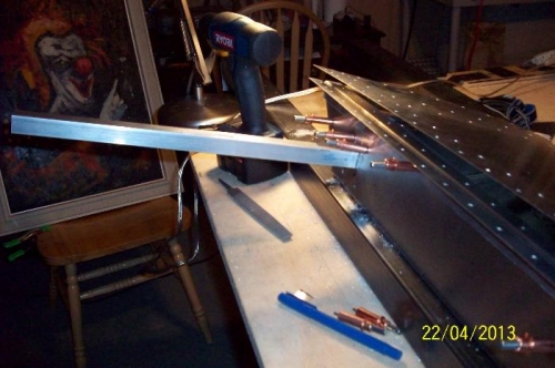 The results after wresting, trimming and wrestling some more inside the aileron skin.
