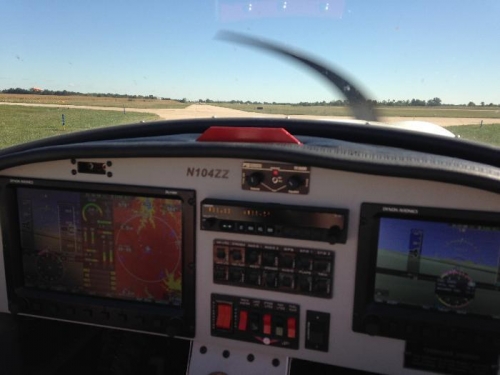 Taxiing for takeoff in the CH650B.  Nice Dynon avionics - my choice as well.