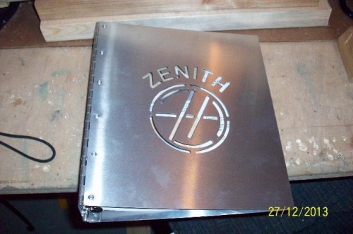 The finished, Zenith-provided all-metal notebook kit.