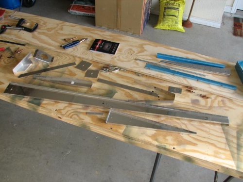 Rudder frame ready for debur and dimpling
