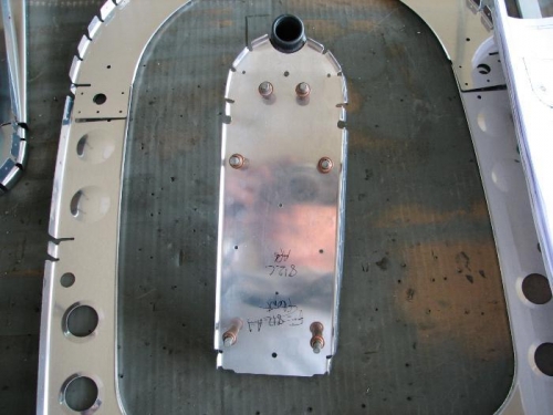 The F-812 bulkhead Ass clecoed to the tail spring mount.