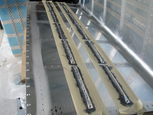The left tank and stiffeners, the drain is on the lower edge.