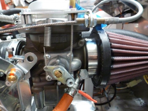 choke cable attached