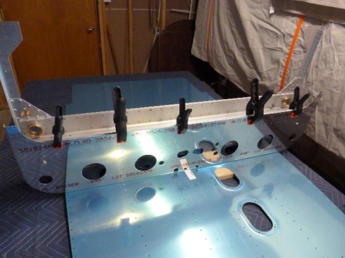 fuselage assy ready to match drill