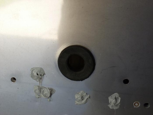 modified grommet in firewall