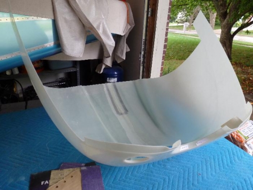 bottom cowling sanded