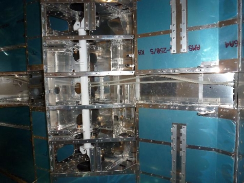 brake lines in fuselage tunnel