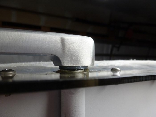 washer on top of latch