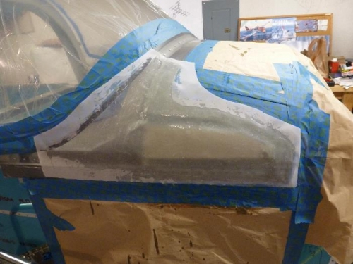 right side fiberglassed