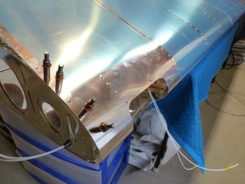 landing light hole, right wing