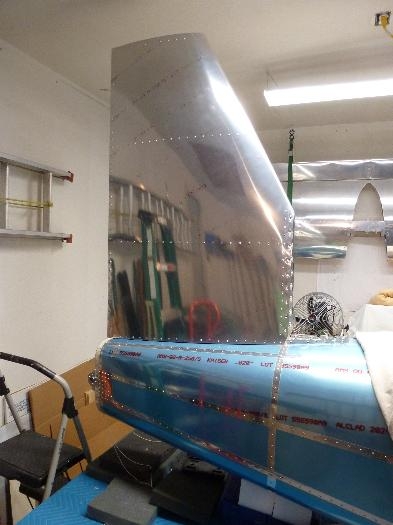 vertical stabilizer installed