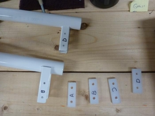 flaperon torque tubes, spacers