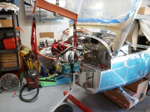 engine being mounted
