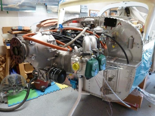 engine mounted in place