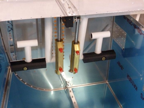 pilot side rudder/brake pedals