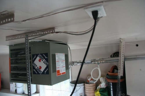 side view showing electric install